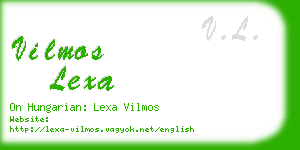 vilmos lexa business card